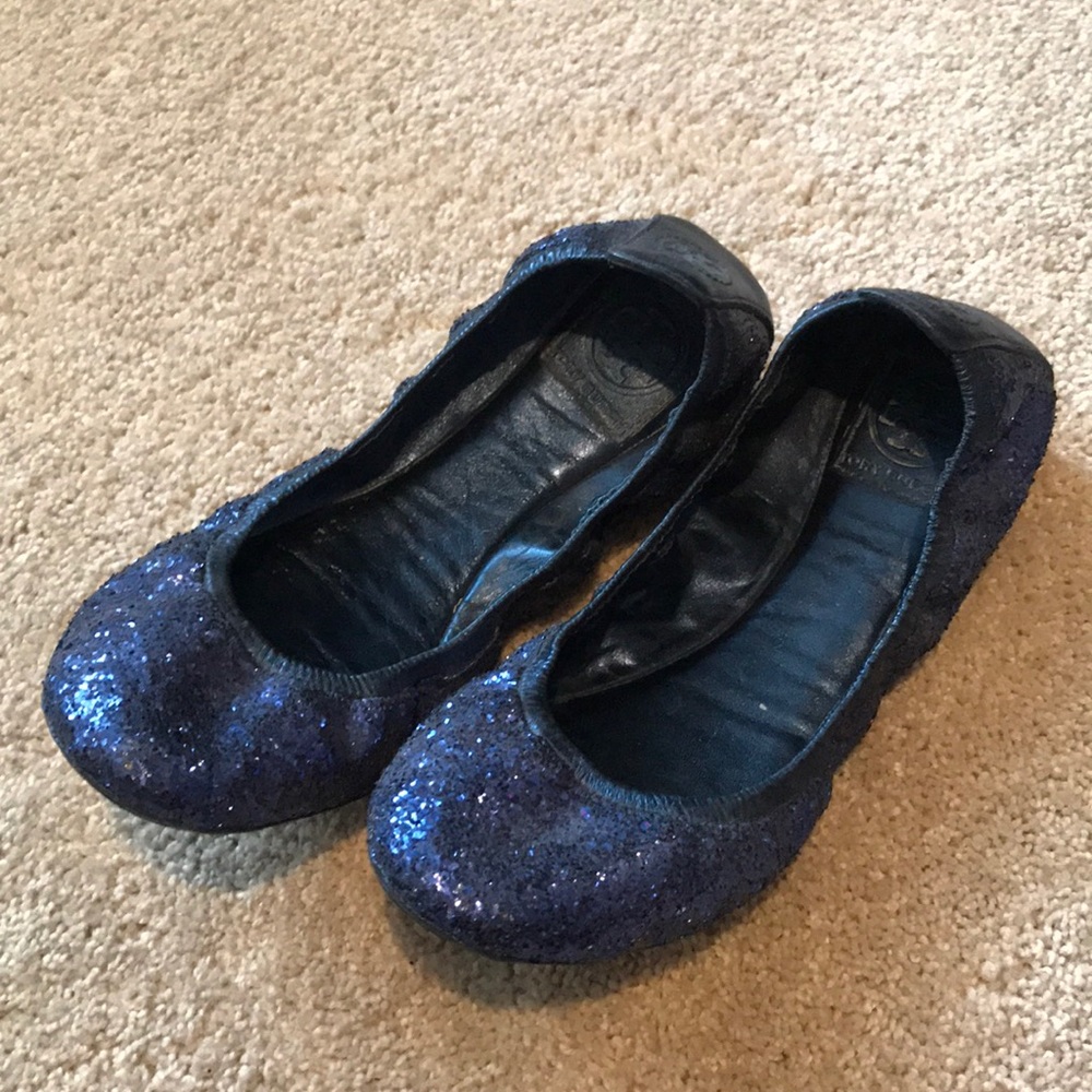 Tory Burch glitter flats